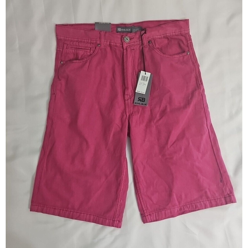 New Vintage RB Royal Blue  Mens  Shorts 36 X 14  Relaxed Fit  Sangria purple/red